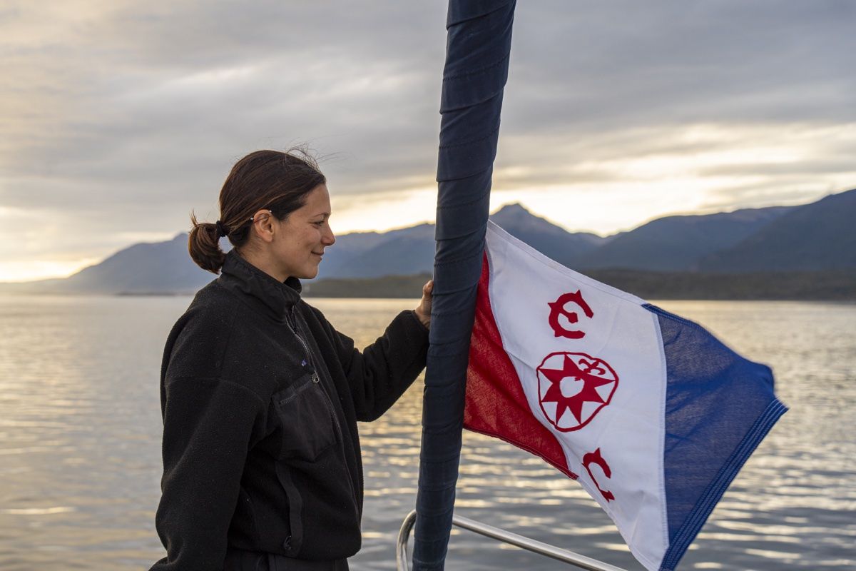Andi Cross in Patagonia, published writer on ocean conservation and exploration